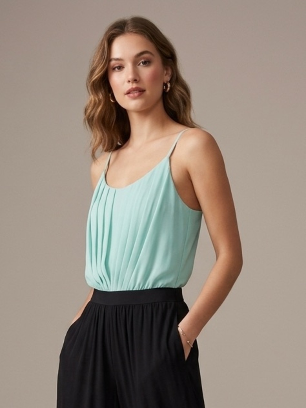 SANDRO Paris Cami Draped Bodysuit
